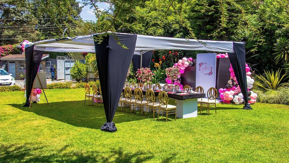 Outdoor banquet area