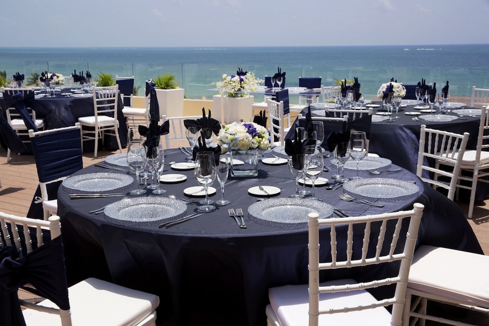 Outdoor banquet area