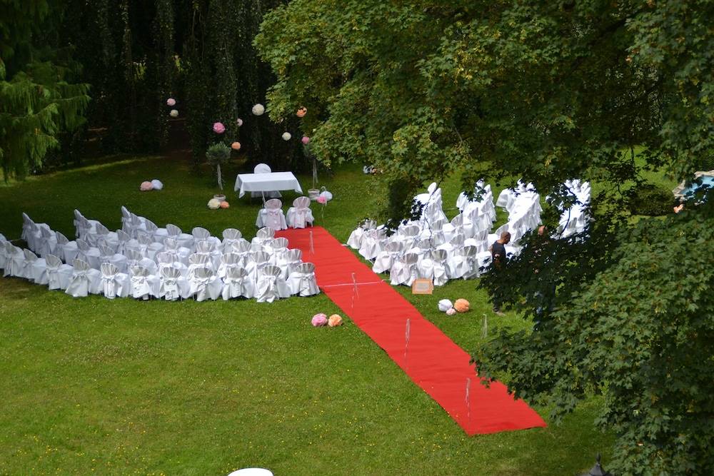 Outdoor wedding area
