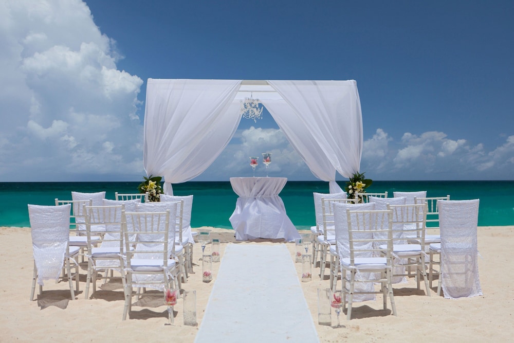 Outdoor wedding area