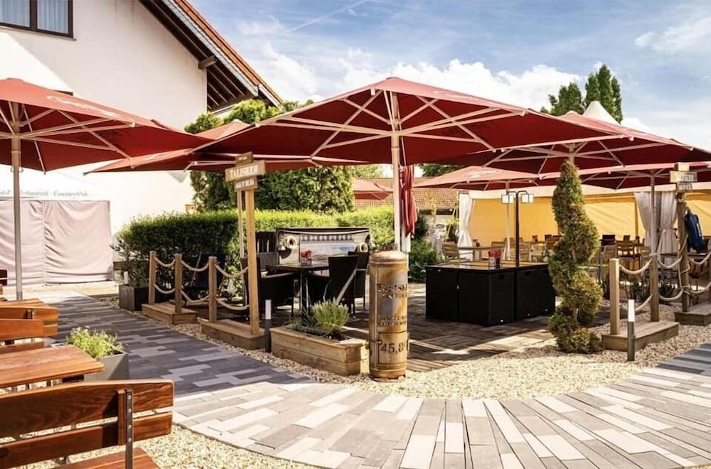 Outdoor banquet area