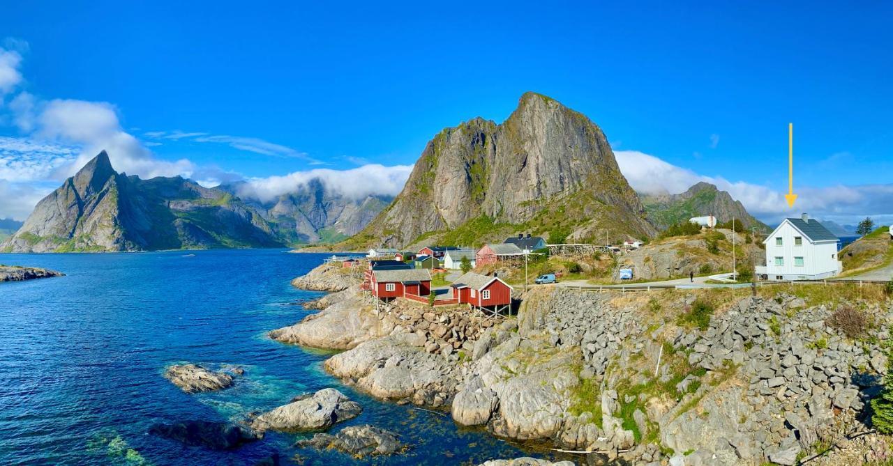 Hamnøya Bridge Panorama in Reine, Norway