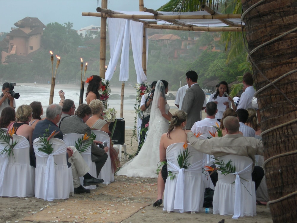 Outdoor wedding area